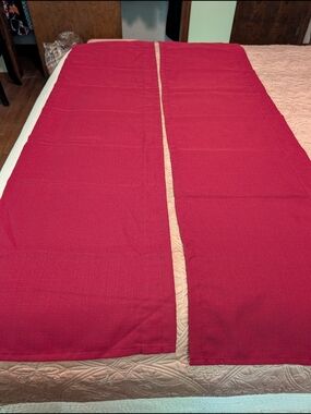 Mainstays Burgundy Textured Curtain Panels